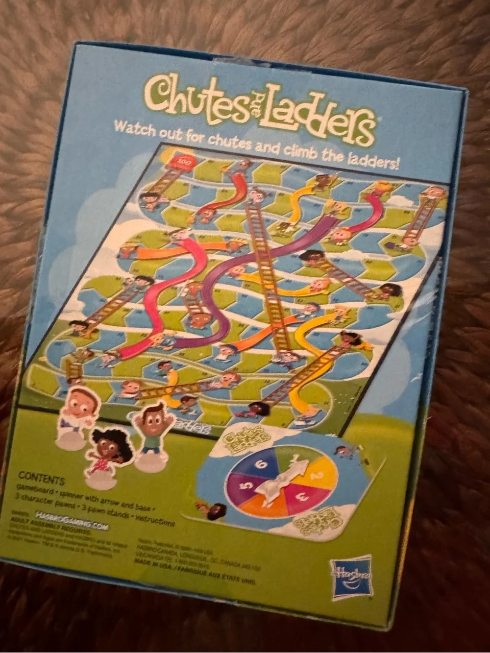 Hasbro Chutes and Ladders Board Game - Blue, Yellow